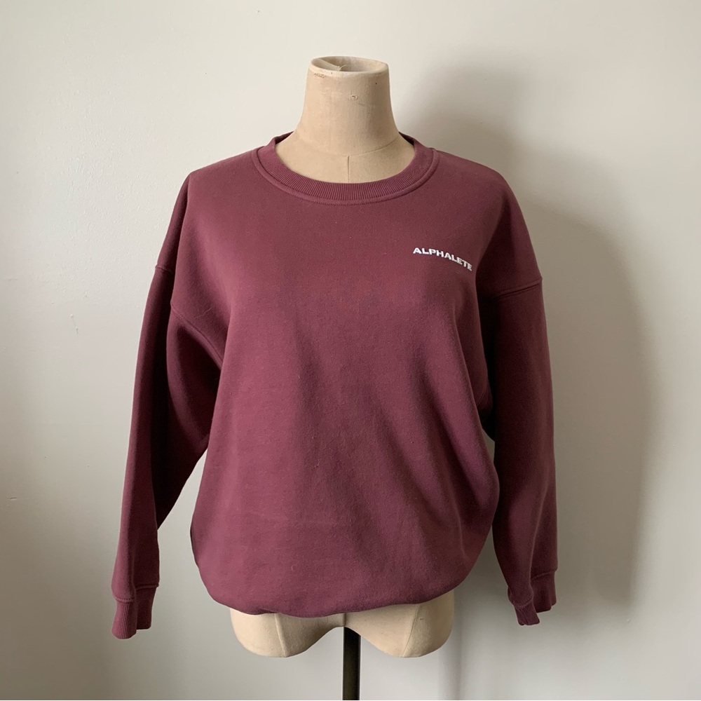 Alphalete Burgundy Classic Crewneck w/ Raised Lettering